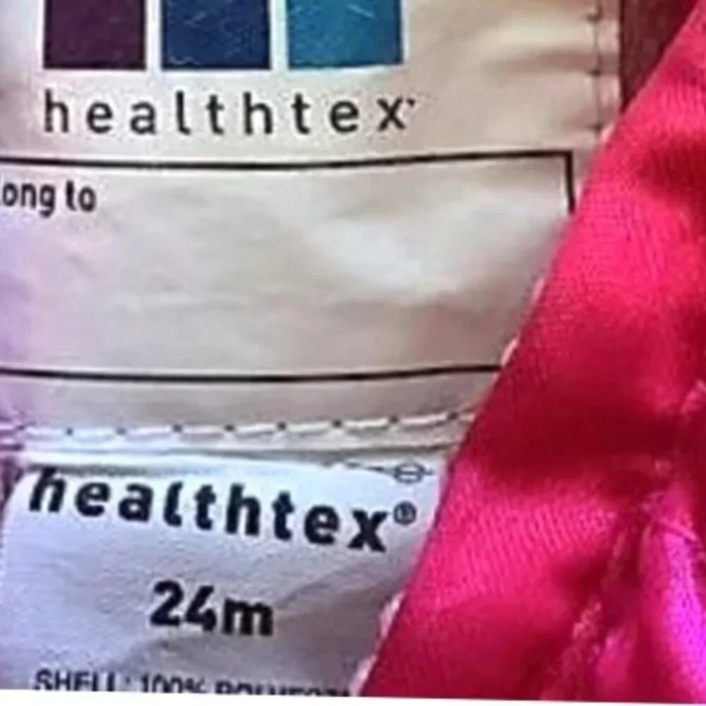 HEALTHTEX INFANT GIRLS HOT PINK SHINY  SNOW COAT HOOD BABY SKI JACKET 24M